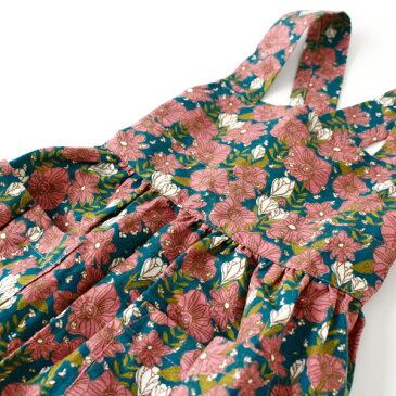 【アウトレットセール】MILKBARN(ミルクバーン)PINAFORE APRON子供用エプロンドレス(キッズ ベビー 後ろ開き ジャンパースカート ワンピース オーガニック 花柄 フラワープリント)【ギフト包装不可・イメージ違い返品不可】