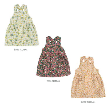 【アウトレットセール】MILKBARN(ミルクバーン)PINAFORE APRON子供用エプロンドレス(キッズ ベビー 後ろ開き ジャンパースカート ワンピース オーガニック 花柄 フラワープリント)【ギフト包装不可・イメージ違い返品不可】