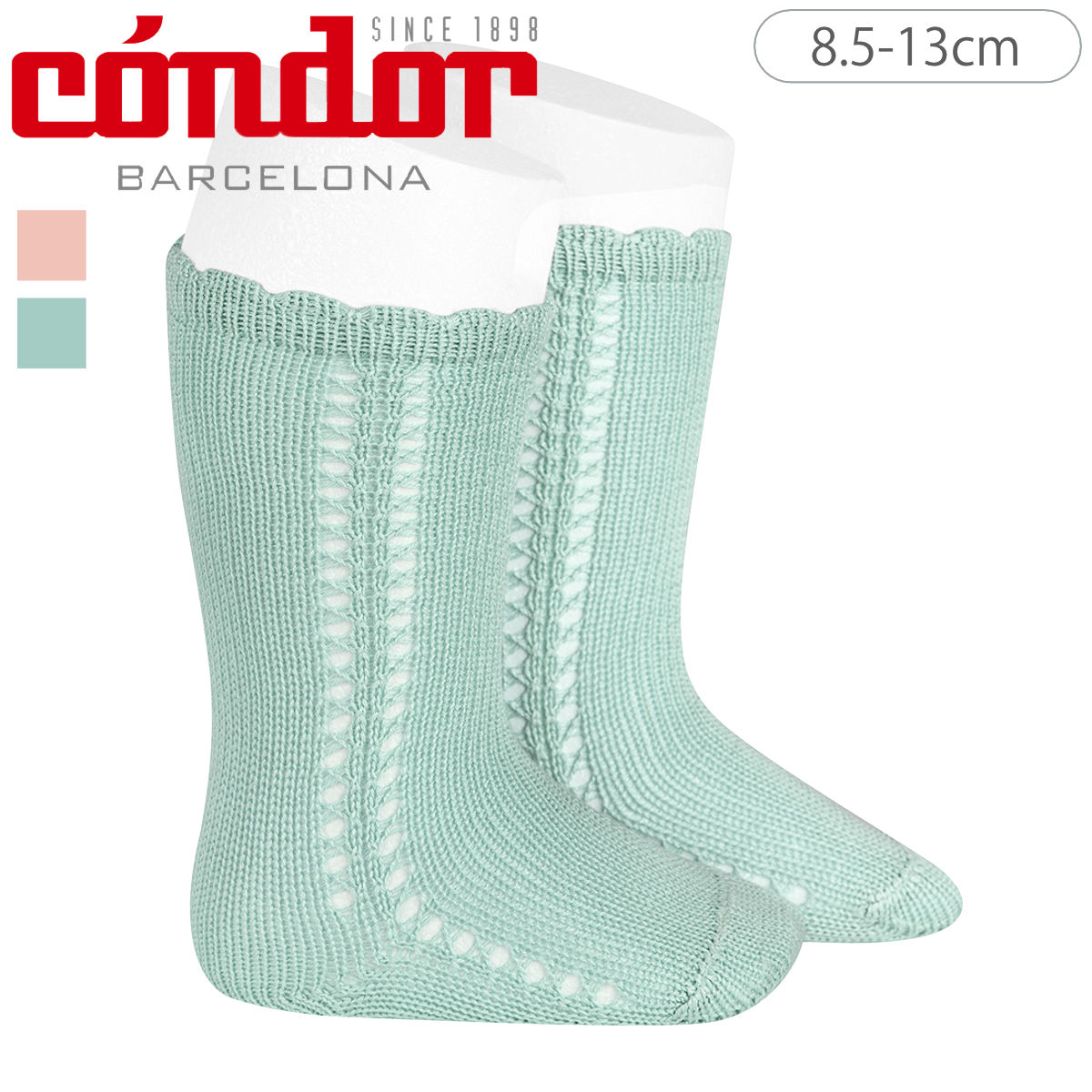 condor コンドル サイド オープンワーク パール ニーハイソックス 8.5cm〜13cm( 靴下 コンドル 子ども用靴下 ベビー キッズ ソックス くつ下...