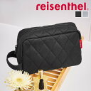 reisenthel ライゼンタール ポーチ COSMETIC POUCH M RHOMBUS （ コスメポーチ 化粧ポーチ 収納 旅行 持ち運び トラベル バッグ 大きめ 小物入れ 化粧品 持ち手付き 洗面道具 キルティング オムツポーチ 仕切り おしゃれ 大容量 ）