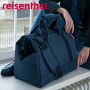 reisenthel ライゼンタール オールラウンダーM　ヘリンボーンダークブルー ALLROUNDER M HERRYNGBONE DARK BLUE （ reisenthel オールラウンダー トラベルバッグ レディース 旅行 ショルダーベルト付き がま口 旅行バッグ ジム 1泊 2泊 メンズ おしゃれ 大きく開く ）