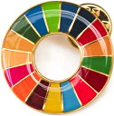 SDGs バッジ 20mm 金色丸み仕上げ sdgsバッチ ピンバッチ SDGs 国連バッヂ 最新仕様 ピンバッジの留め具付き