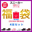 【送料無料】福袋 4点セット キャリー品 スニーカー レディース メンズ 男女兼用 サイズ 23.5cm 24cm 24.5cm 25cm 25.5cm 26cm 26.5cm 27cm 27.5cm 28cm 28.5cm 軽量 通気 軽い 柔軟性 その1