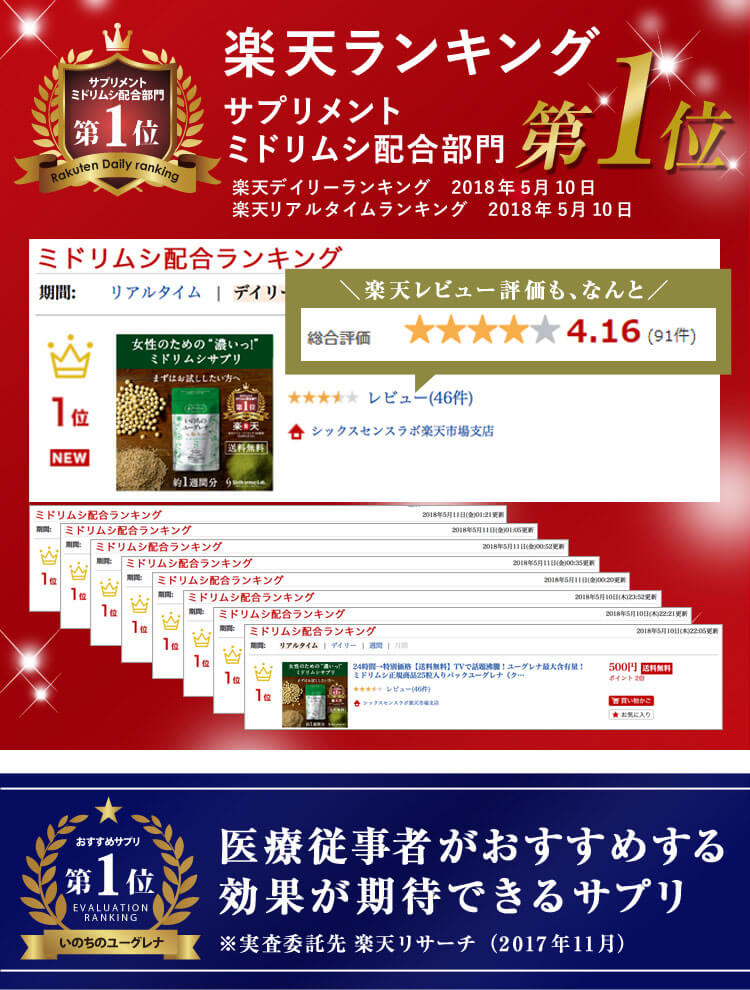 送料無料｜いのちのユーグレナ 〜極み〜 100粒×5パック|ミドリムシ ユーグレナ サプリ サプリメント 高含有 高配合 セサミン dha ビタミン ダイエット 大豆 イソフラボン みどりむし 日本製 無添加 2