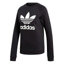 【プライスダウン】15時迄のご注文で即日発送可 adidas TREFOIL CREW SWEAT トレフォイル クルー スウェット BLACK dv2612