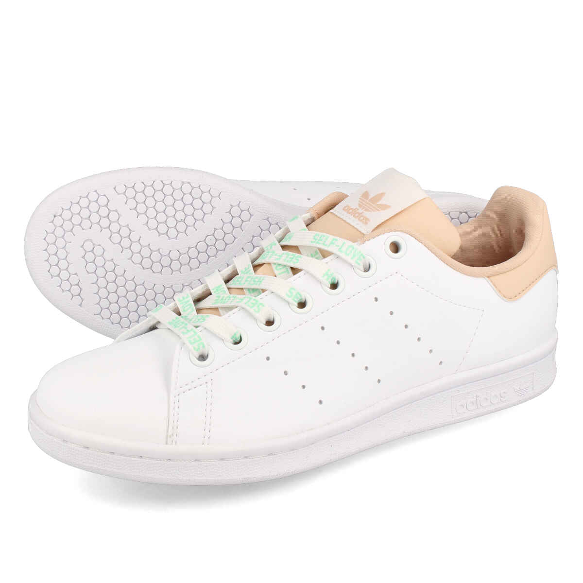 【毎日がお得！値下げプライス】adidas STAN SMITH W アディダス スタンスミス W FTWR WHITE/HALO BLUSH/ACID RED gw0571