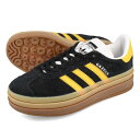 15̂ő adidas GAZELLE BOLD AfB_X Kbc[ K[ {[h fB[X Xj[J[ [Jbg CORE BLACK/BOLD GOLD/FTWR WHITE ubN IE0422