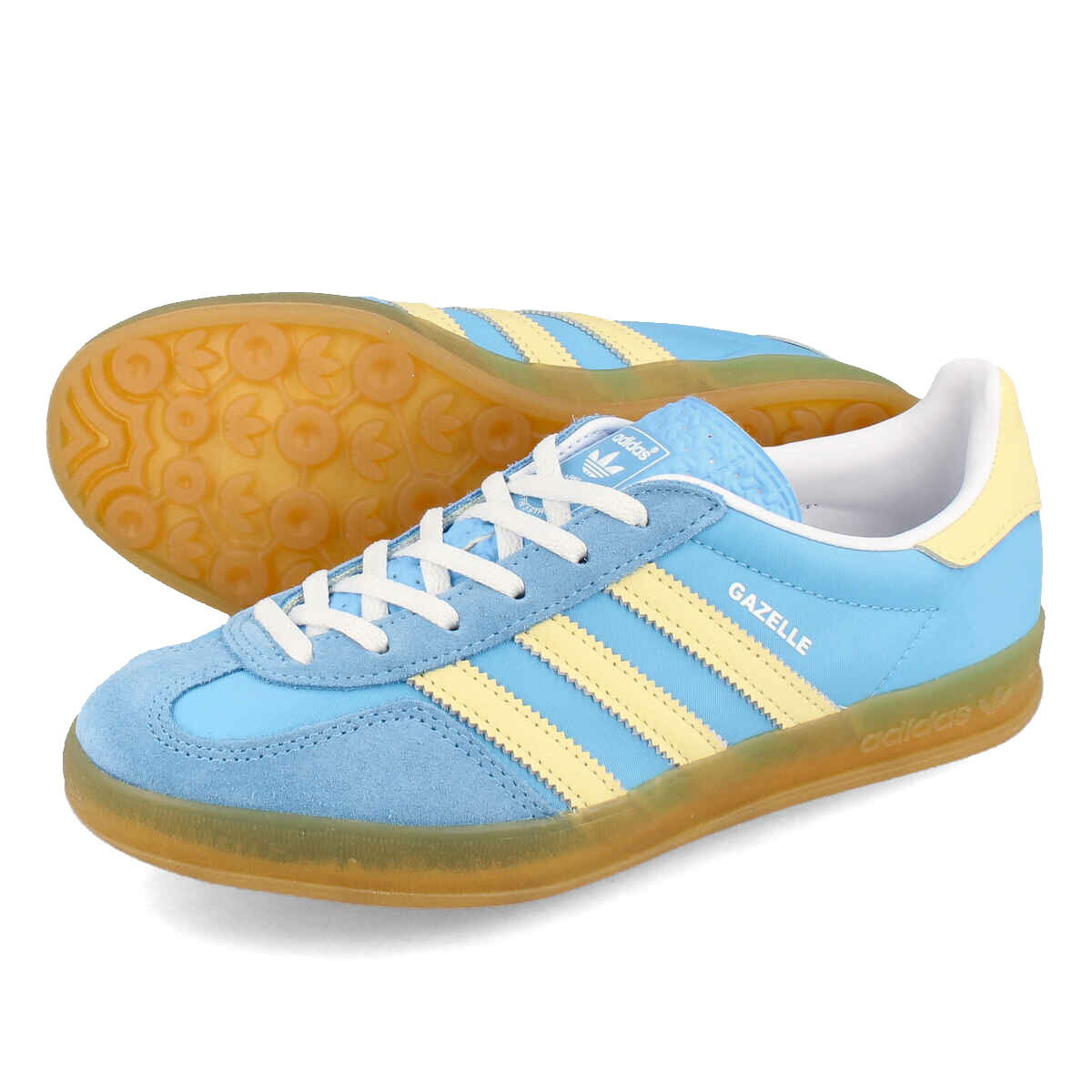 15時迄のご注文で即日発送可 adidas GAZELLE INDOOR W アディダス ガッツレー ガゼル インドア ウィメンズ レディース スニーカー ローカット SEMI BLUE BURST/ALMOST YELLOW/FTWR WHITE ブルー IE2960