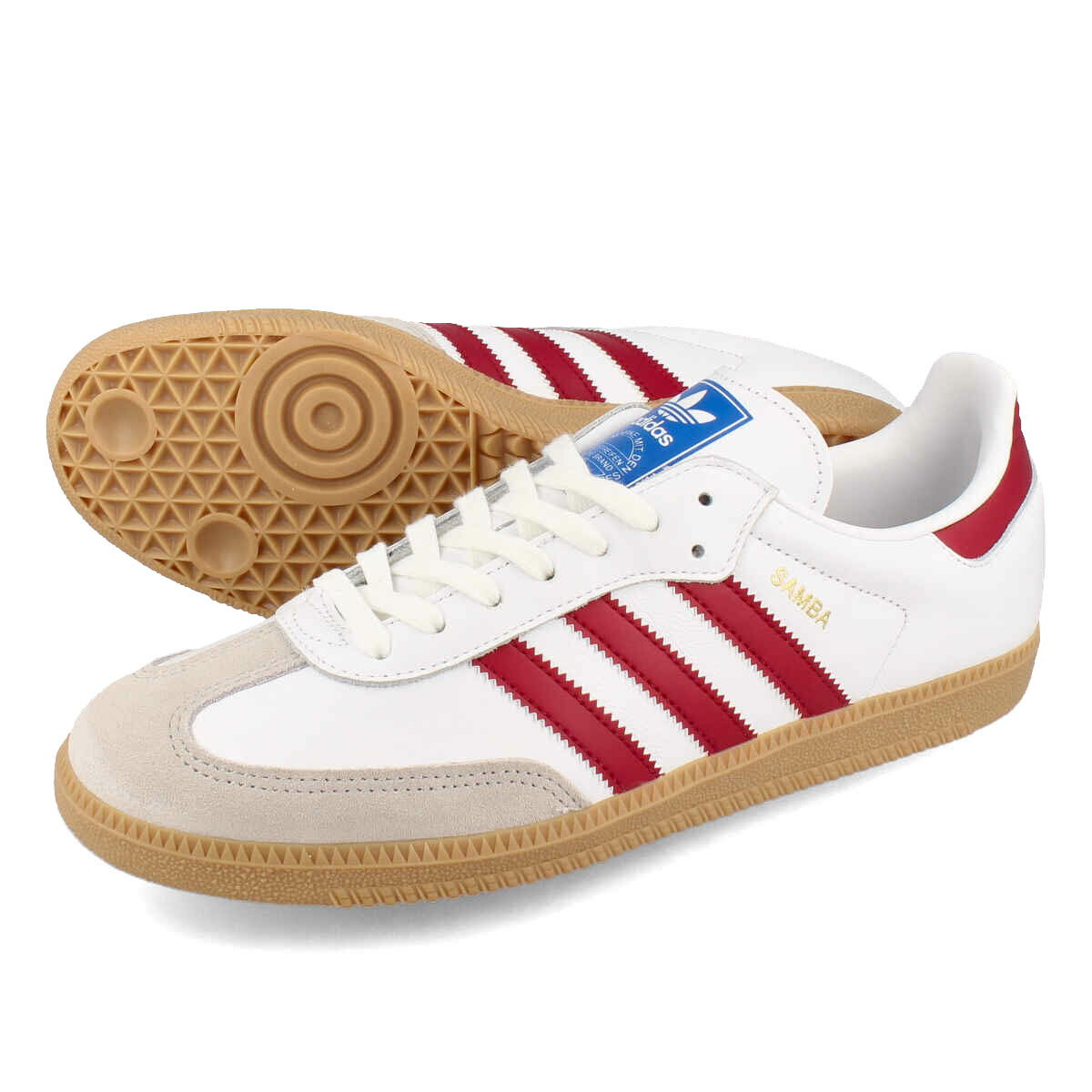 15時迄のご注文で即日発送可 adidas SAMBA OG アディダス サンバ OG メンズ レディース スニーカー ローカット FTWR WHITE/COLLEGE BURGUNDY/GUM ホワイト IF3813