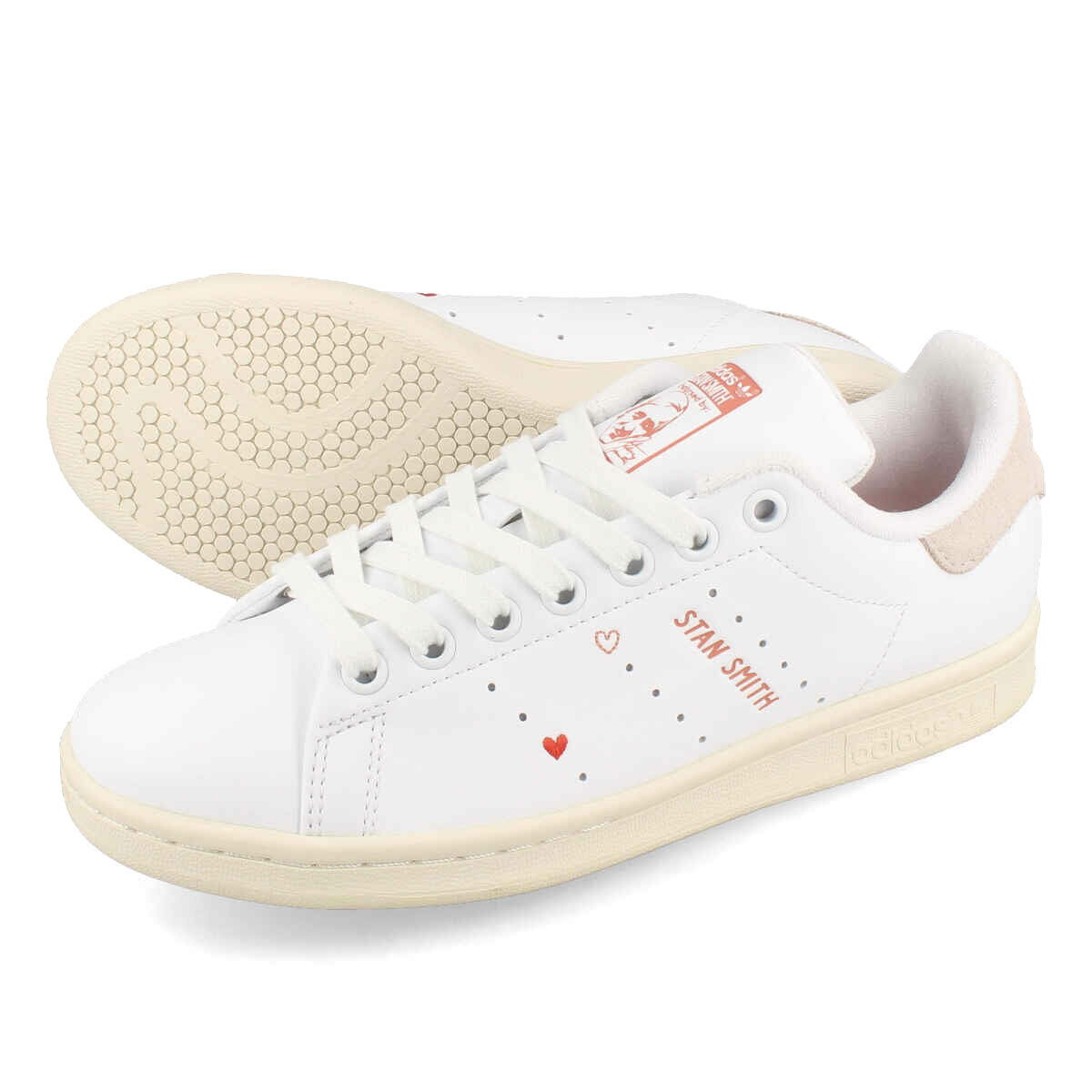 15時迄のご注文で即日発送可 adidas STAN SMITH W アディダス スタンスミス ウィメンズ レディース スニーカー ローカット FTWR WHITE/PATEMOB/BRIGHT RED ホワイト IG8482