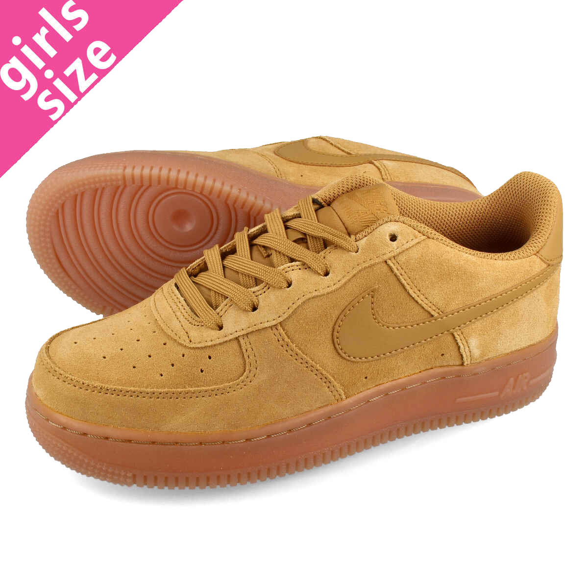 楽天LOWTEX PLUS15時迄のご注文で即日発送可 NIKE AIR FORCE 1 LV8 3 GS ナイキ エア フォース 1 LV8 3 GS WHEAT/WHEAT/GUM LIGHT BROWN bq5485-700