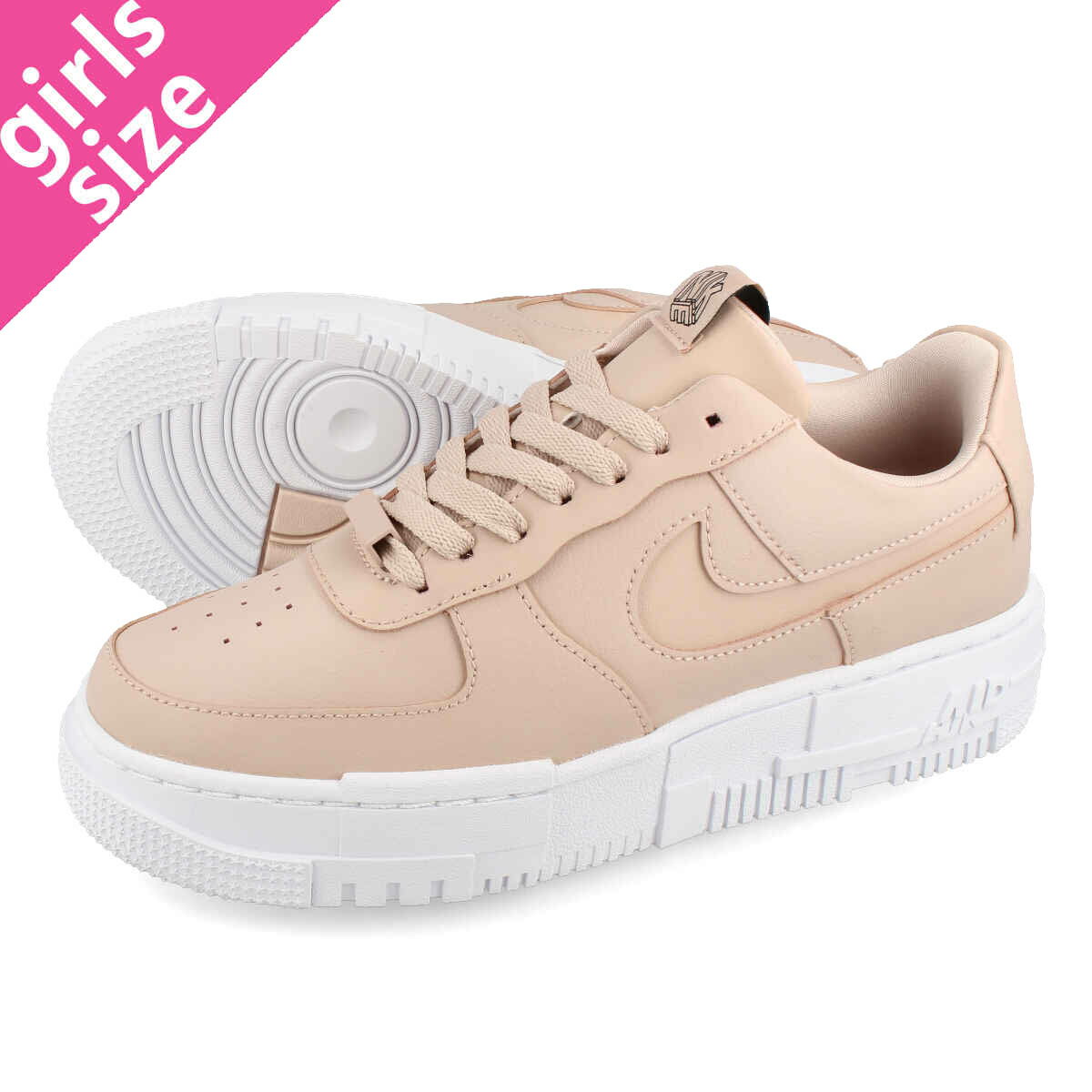 NIKE WMNS AIR FORCE 1 PIXCEL ナイキ ウィメンズ エアフォース 1 ピクセル PARTICLE BEIGE/PARTICLE BEIGE/BLACK ck6649-200