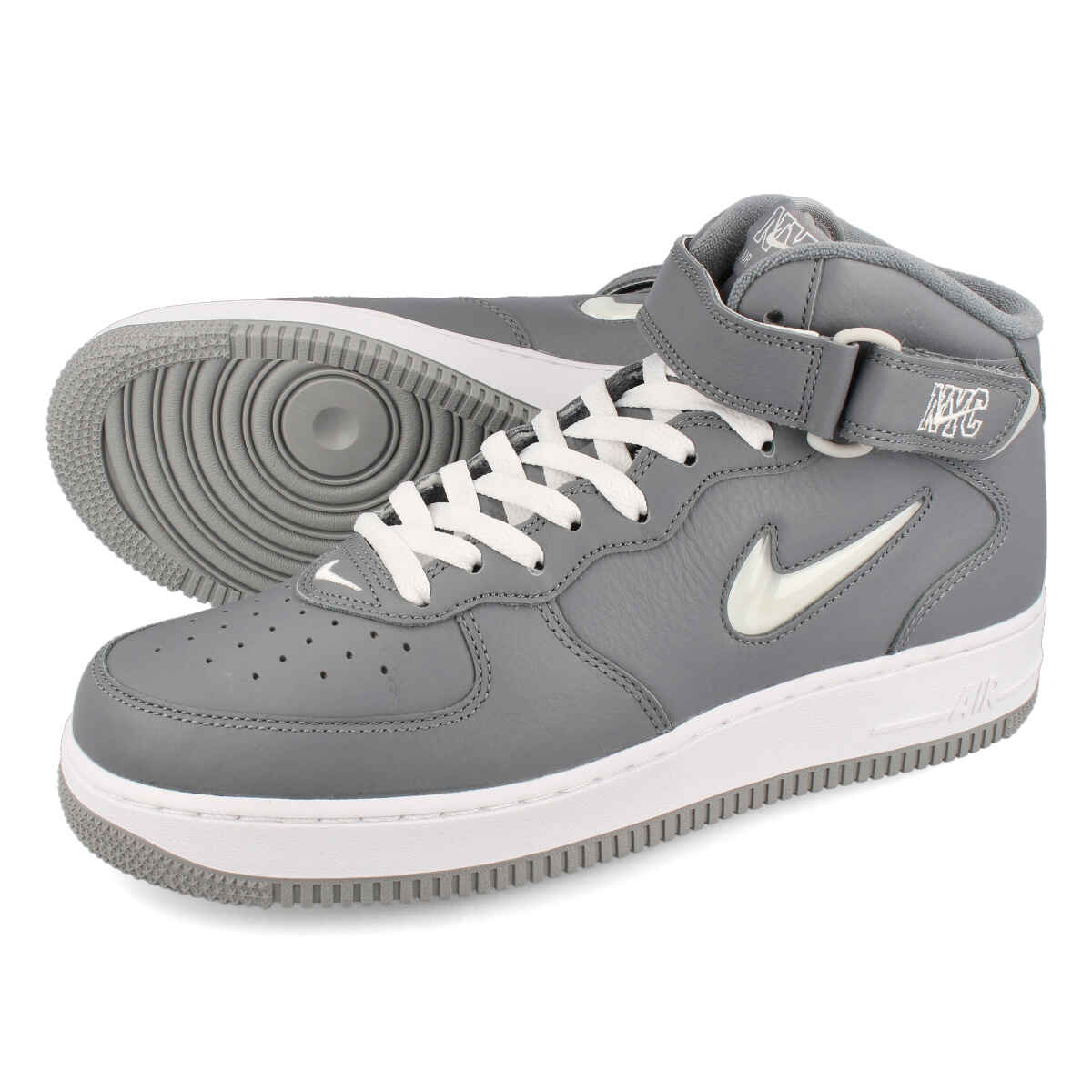 15時迄のご注文で即日発送可 NIKE AIR FORCE 1 MID QS 【NYC】 ナイキ エア フォース 1 ミッド QS COOL GREY/WHITE/METALLIC SILVER dh5622-001