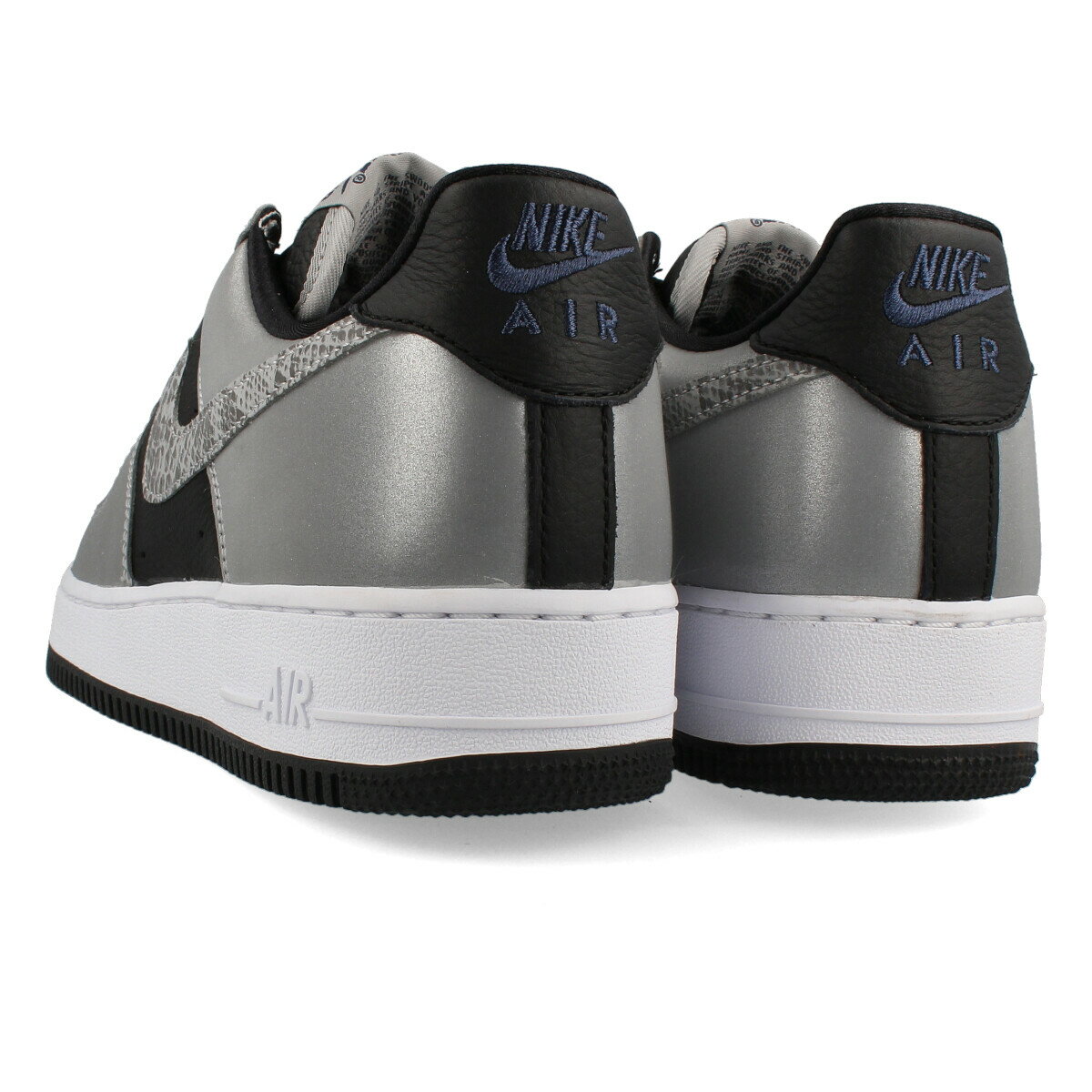 15時迄のご注文で即日発送可 NIKE AIR FORCE 1 B 【SILVER SNAKE】【黒蛇】 ナイキ エア フォース 1 B BLACK/SILVER/BLACK dj6033-001 3