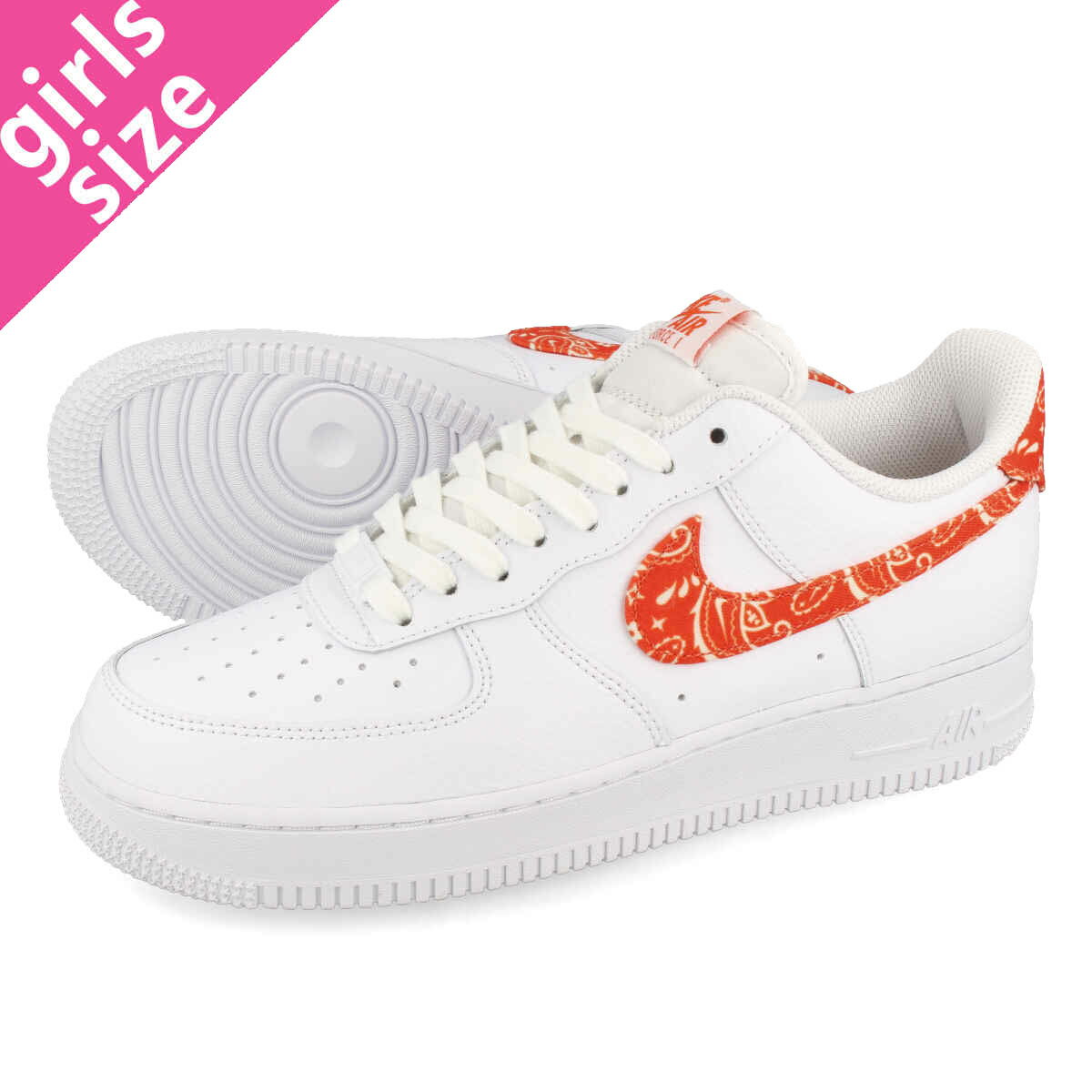 15時迄のご注文で即日発送可 NIKE WMNS AIR FORCE 1 '07 ESSENTIALS  ナイキ ウィメンズ エアフォース 1 07 エッセンシャル WHITE/RUSH ORANGE/WHITE dj9942-102