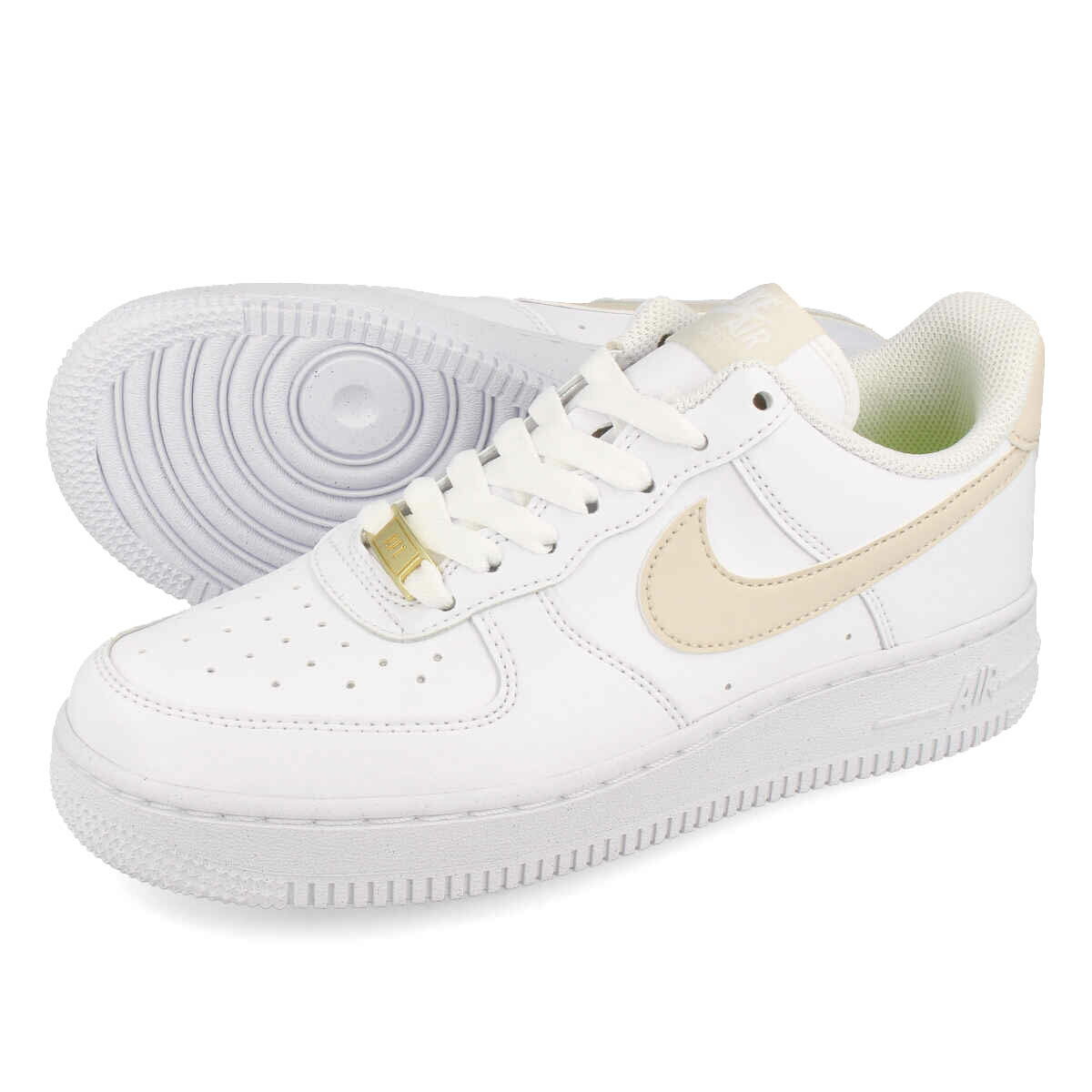 15時迄のご注文で即日発送可 NIKE WMNS AIR FORCE 1 '07 NEXT NATURE ナイキ ウィメンズ エアフォース 1 07 ネクスト ネイチャー WHITE/LIGHT OREWOOD BROWN dn1430-101 1