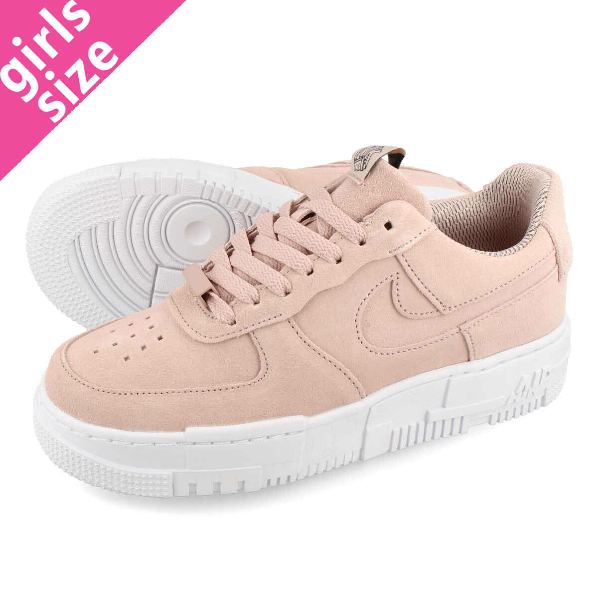 NIKE WMNS AIR FORCE 1 PIXCEL ナイキ ウィメンズ エアフォース 1 ピクセル PINK OXFORD/PINK OXFORD dq5570-600