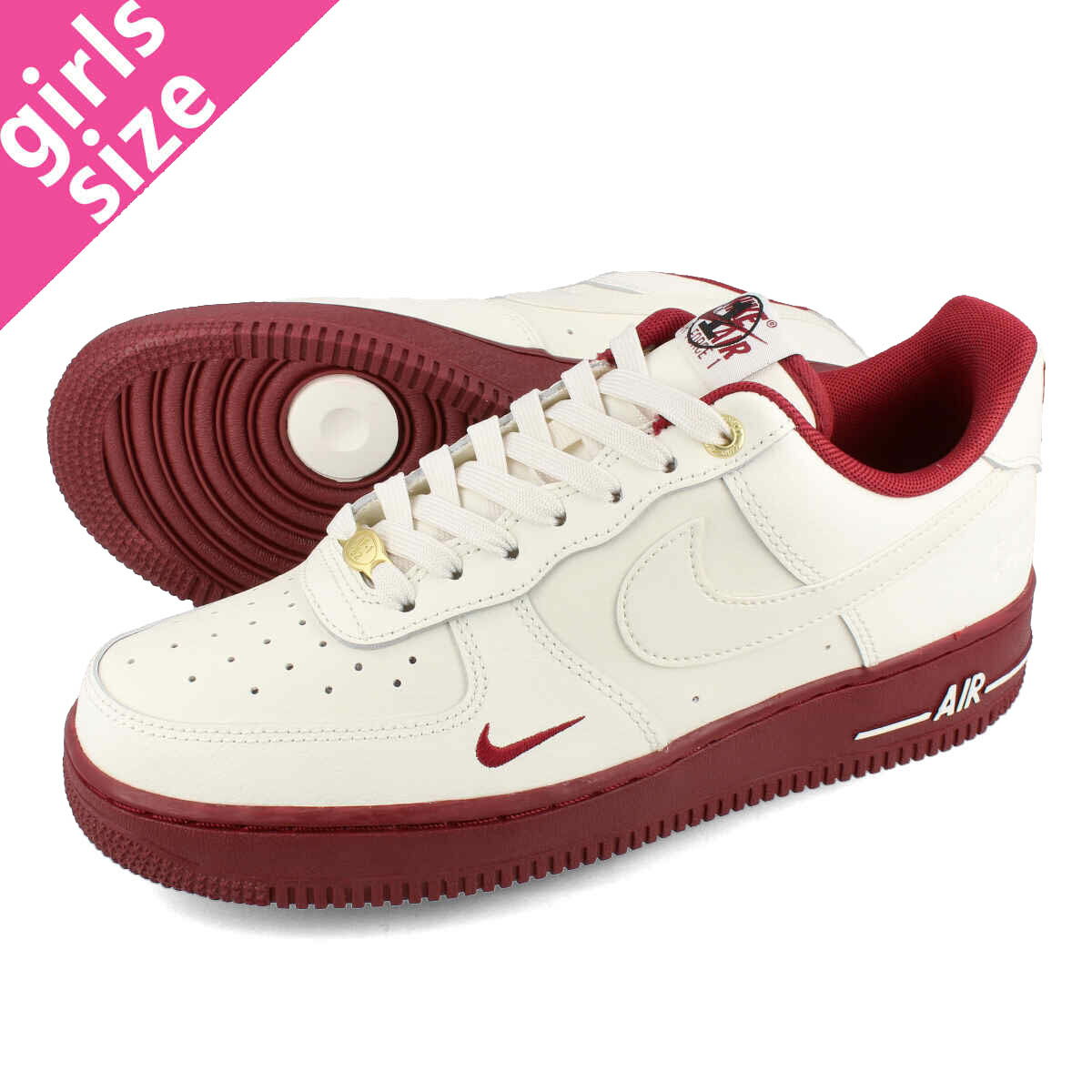 15時迄のご注文で即日発送可 NIKE WMNS AIR FORCE 1 '07 SE ナイキ ウィメンズ エアフォース 1 07 SE レディース スニーカー ローカット SAIL/TEAM RED/METALLIC GOLD/BLACK ホワイト レッド DQ7582-100