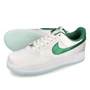 15̂ő NIKE WMNS AIR FORCE 1 '07 ESSENTIALS iCL EBY GAtH[X 1 07 GbZV Y Xj[J[ [Jbg WHITE/SPORT GREEN/ICE/SPORT GREEN zCg dx6541-101