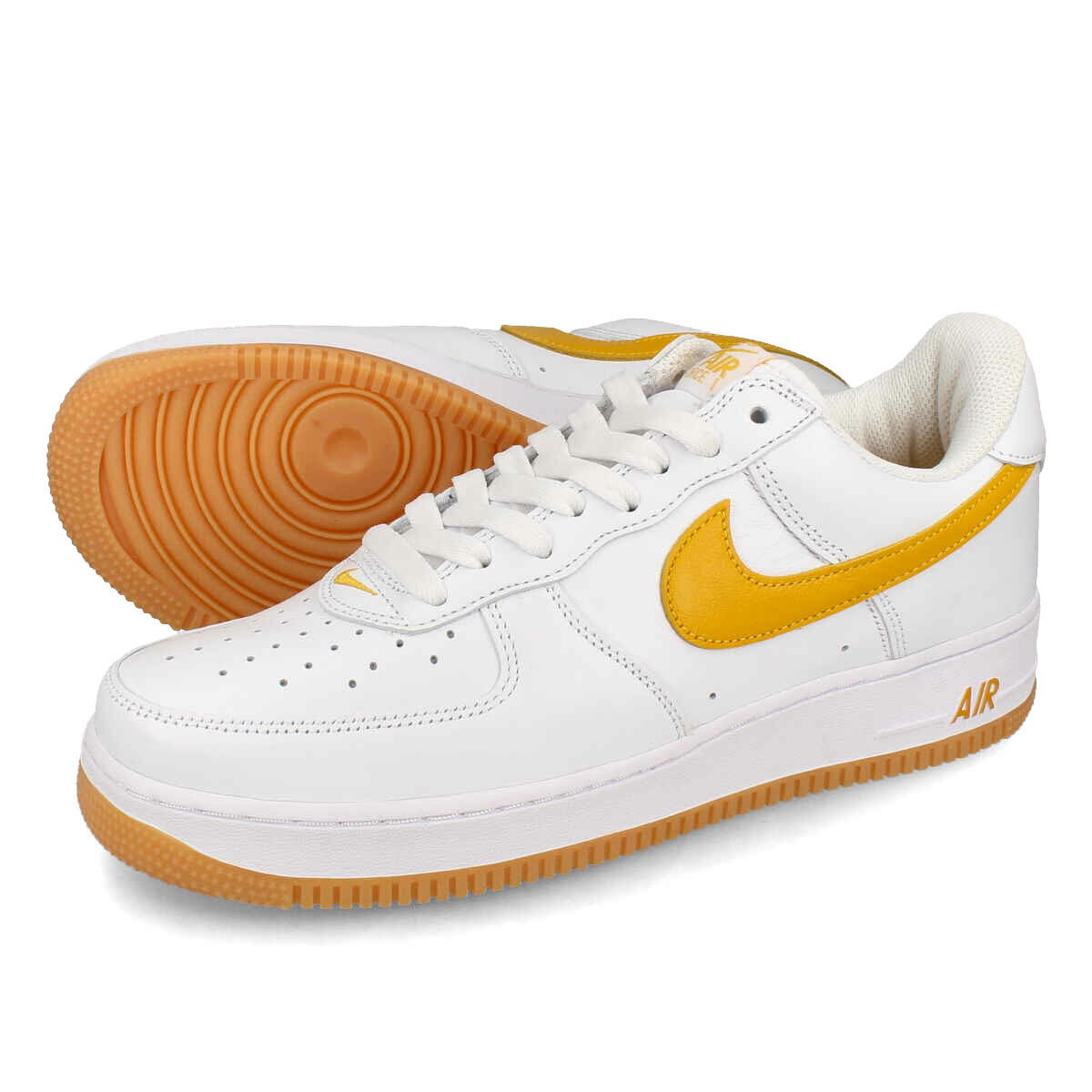 15時迄のご注文で即日発送可 NIKE AIR FORCE 1 LOW QS 【WATERPROOF】 ナイキ エア フォース 1 ロー レトロ QS ウォータープルーフ 防水 メンズ スニーカー ローカット WHITE/UNIVERSITY GOLD/GUM YELLOW ホワイト FD7039-100