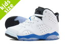【キッズ サイズ】【16cm-22cm】 NIKE AIR JORDAN 6 RETRO PS 【SPORT BLUE】 ナイキ エア ジョーダン 6 レトロ PS WHITE/BLUE