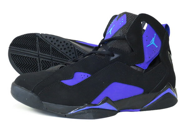 True Flight Jordans Purple And Black Shoes