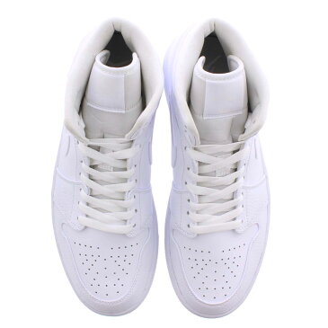 NIKE AIR JORDAN 1 MID ナイキ エア ジョーダン 1 ミッド WHITE/WHITE メンズ スニーカー ハイカット 554724-129 aj1-m-wht