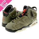 15̂ő NIKE AIR JORDAN 6 RETRO SP GS yTRAVIS SCOTTz iCL GA W[_ 6 g SP GS MEDIUM OLIVE/INFRARED/BLACK cn1085-200