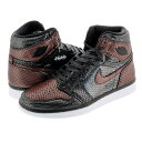NIKE WMNS AIR JORDAN 1 RETRO HIGH OG -FEARLESS- ナイキ ウィメンズ エア ジョーダン 1 レトロ ハイ OG -フィアレス- レディース スニーカー ハイカット BLACK/BLACK/MTLC ROSE GOLD ブラック CU6690-006(4)