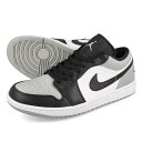 15̂ő NIKE AIR JORDAN 1 LOW ySHADOW TOEz iCL GA W[_ 1 [ WHITE/BLACK/LIGHT SMOKE GREY 553558-052