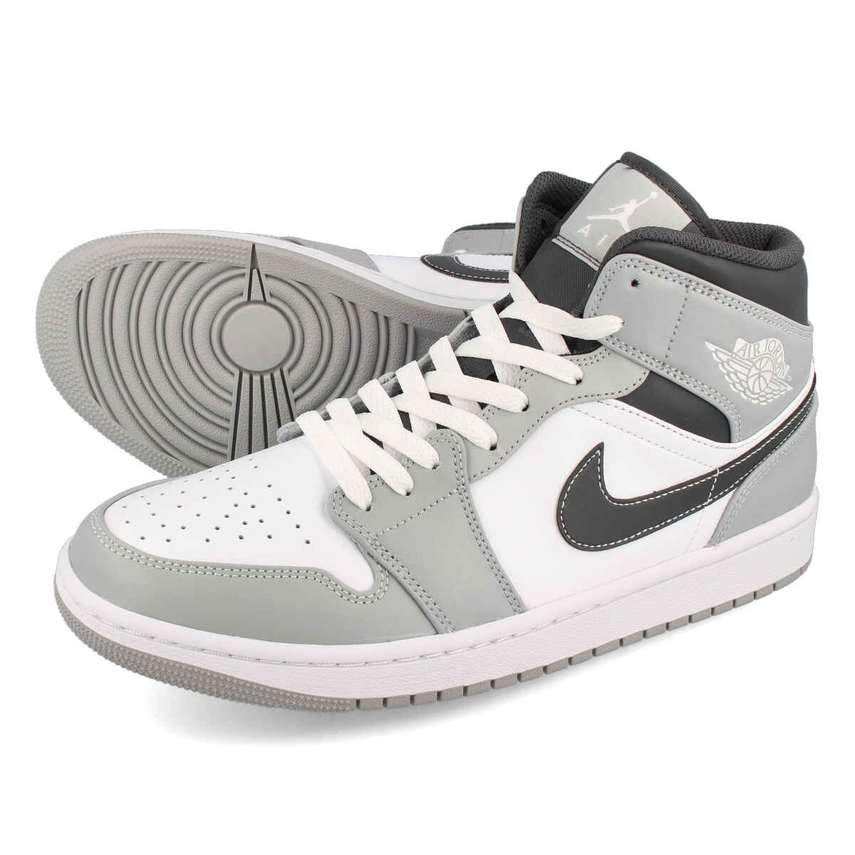 15時迄のご注文で即日発送可 NIKE AIR JORDAN 1 MID ナイキ エア ジョーダン 1 ミッド LIGHT SMOKE GREY/WHITE/ANTHRACITE 554724-078