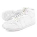 15時迄のご注文で即日発送可 NIKE AIR JORDAN 1 MID ナイキ エア ジョーダン 1 ミッド メンズ スニーカー ミドルカット WHITE/WHITE ホワイト 白 定番モデル 554724-136