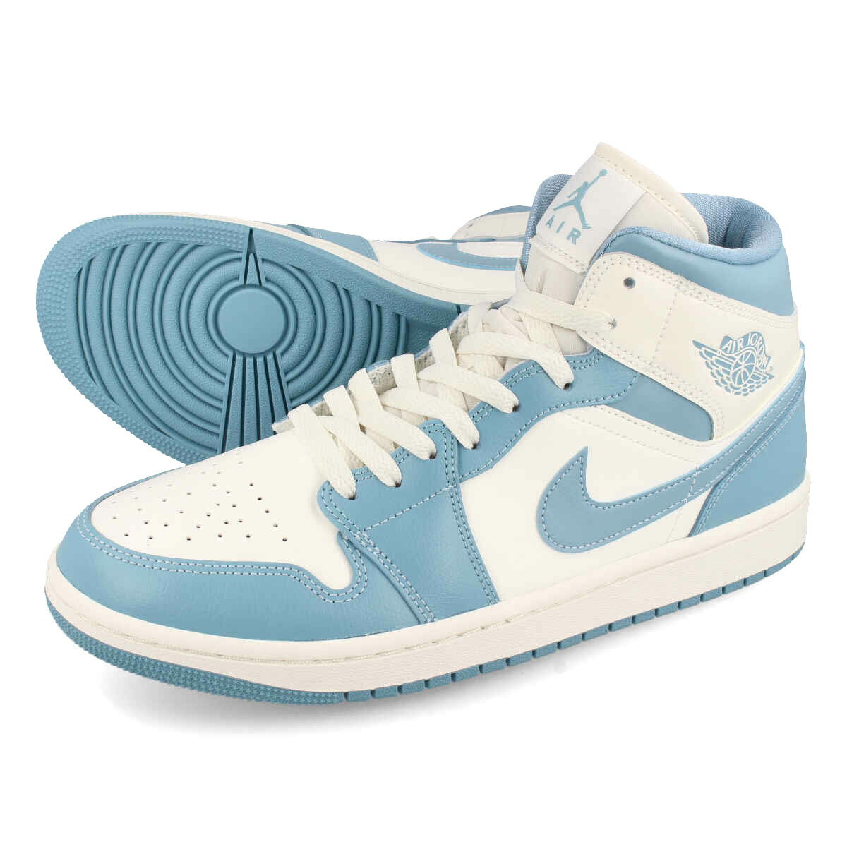 楽天LOWTEX PLUS15時迄のご注文で即日発送可 NIKE WMNS AIR JORDAN 1 MID ナイキ ウィメンズ エア ジョーダン 1 ミッド SAIL/SAIL/WORN BLUE bq6472-141