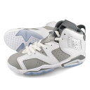 15時迄のご注文で即日発送可 NIKE AIR JORDAN 6 RETRO GS 【COOL GREY】 ナイキ エア ジョーダン 6 レトロ GS レディース ハイカット WHITE/MEDIUM GREY/COOL GREY ホワイト グレー 384665-100