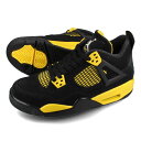 15̂ő NIKE AIR JORDAN 4 RETRO GS yTHUNDERz iCL GA W[_ 4 g GS fB[X [Jbg BLACK/WHITE/TOUR YELLOW ubN 408452-017