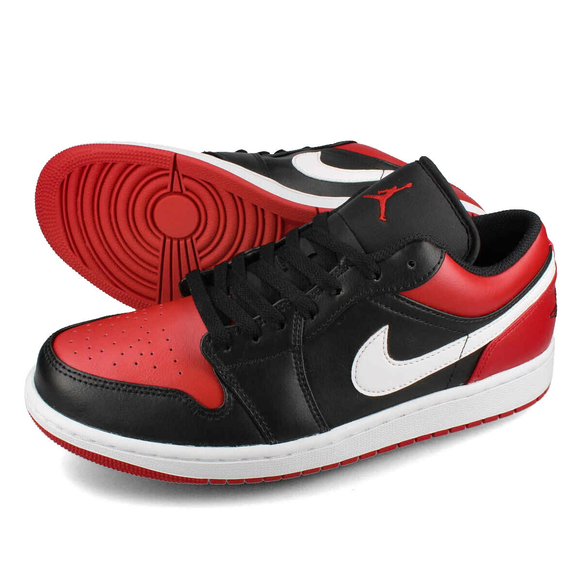 15時迄のご注文で即日発送可 NIKE AIR JORDAN 1 LOW ナイキ エア ジョーダン 1 ロー メンズ ローカット BLACK/GYM RED/WHITE ブラック レッド ホワイト 553558-066