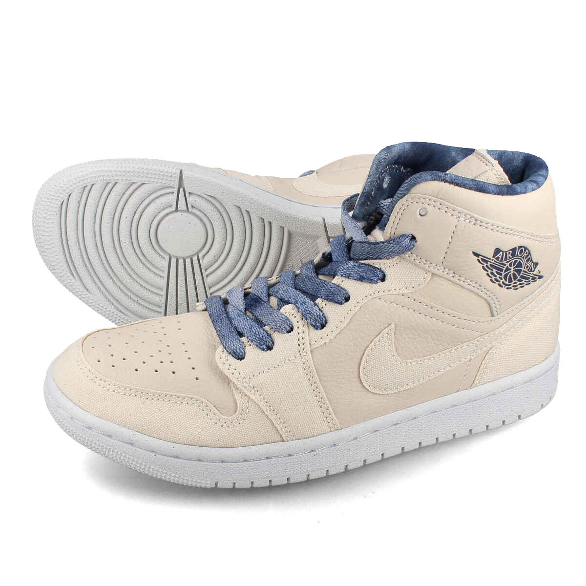 楽天LOWTEX PLUS15時迄のご注文で即日発送可 NIKE WMNS AIR JORDAN 1 MID SE ナイキ ウィメンズ エア ジョーダン 1 ミッド SE レディース ミドルカット SANDDRIFT/SAIL/MIDNIGHT NAVY/WHITE ベージュ dm9126-104