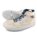 15̂ő NIKE WMNS AIR JORDAN 1 MID SE iCL EBY GA W[_ 1 ~bh SE fB[X ~hJbg SANDDRIFT/SAIL/MIDNIGHT NAVY/WHITE x[W dm9126-104