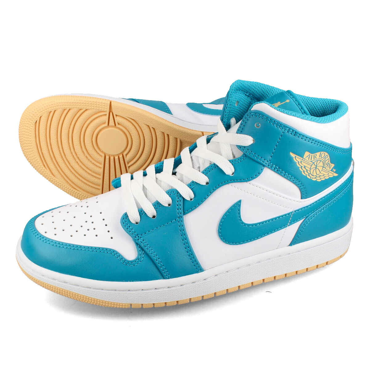 15時迄のご注文で即日発送可 NIKE AIR JORDAN 1 MID ナイキ エア ジョーダン 1 ミッド メンズ ミッドカット AQUATONE/CELESTIAL GOLD/WHITE ブルー dq8426-400