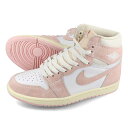 15時迄のご注文で即日発送可 NIKE WMNS AIR JORDAN 1 RETRO HIGH OG ナイキ ウィメンズ エア ジョーダン 1 レトロ ハイ OG レディース ハイカット ATMOSPHERE/MUSLIN/SAIL/WHITE ピンク fd2596-600