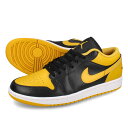 15時迄のご注文で即日発送可 NIKE AIR JORDAN 1 LOW ナイキ エア ジョーダン 1 ロー メンズ スニーカー ローカット BLACK/YELLOW OCHRE/WHITE ブラック 553558-072