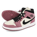 15̂ő NIKE WMNS AIR JORDAN 1 MID SE iCL EBY GA W[_ 1 ~bh SE Y Xj[J[ ~bhJbg LIGHT MULBERRY/BLACK/LIGHT BONE/WHITE sN DC7267-500