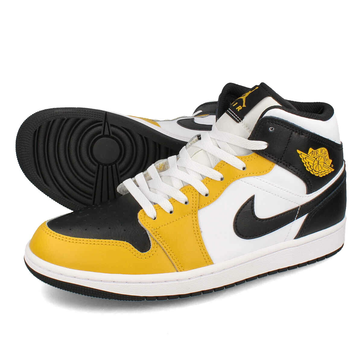 15時迄のご注文で即日発送可 NIKE AIR JORDAN 1 MID ナイキ エア ジョーダン 1 ミッド メンズ スニーカー ミッドカット YELLOW OCHRE/BLACK/WHITE イエロー DQ8426-701