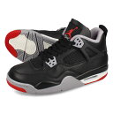 15時迄のご注文で即日発送可 NIKE AIR JORDAN 4 RETRO GS 【BRED REIMAGINED】 ナイキ エア ジョーダン 4 レトロ GS レディース スニーカー ミッドカット BLACK/CEMENT GREY/SUMMIT WHITE/FIRE RED ブラック FQ8213-006