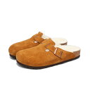  15時迄のご注文で即日発送可 BIRKENSTOCK BOSTON SHEARLING VL レギュラーフィット ビルケンシュトック ボストン シアリング スエードレザー メンズ サンダル SHEEPSKIN MINK ブラウン 1001140