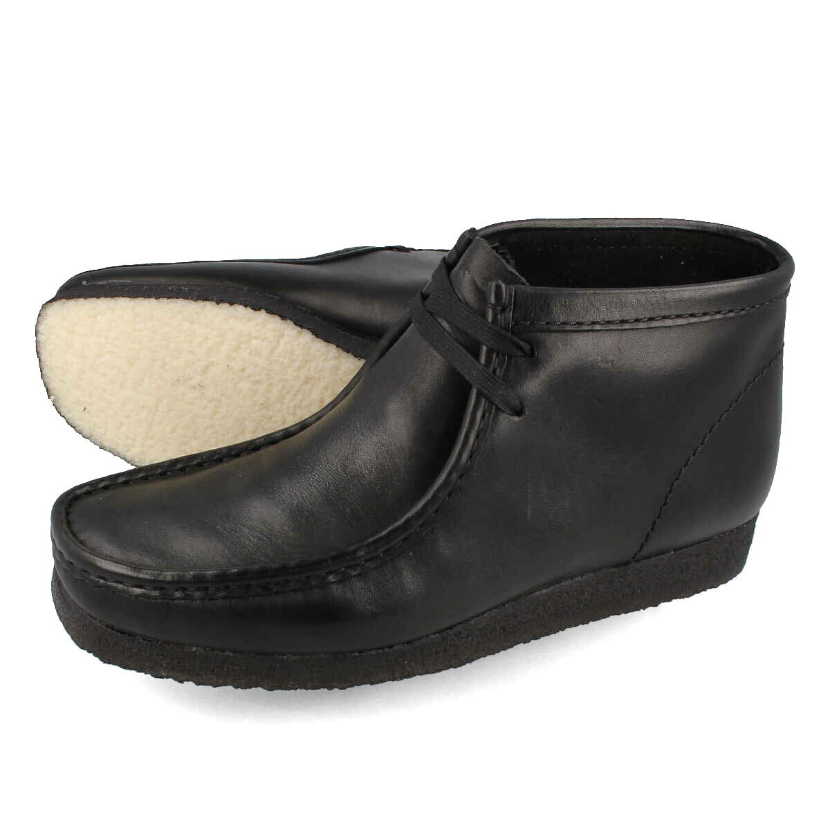 【お買い物マラソンSALE】 15時迄のご注文で即日発送可 CLARKS WALLABEE BOOT クラークス ワラビー ブーツ BLACK 26155512