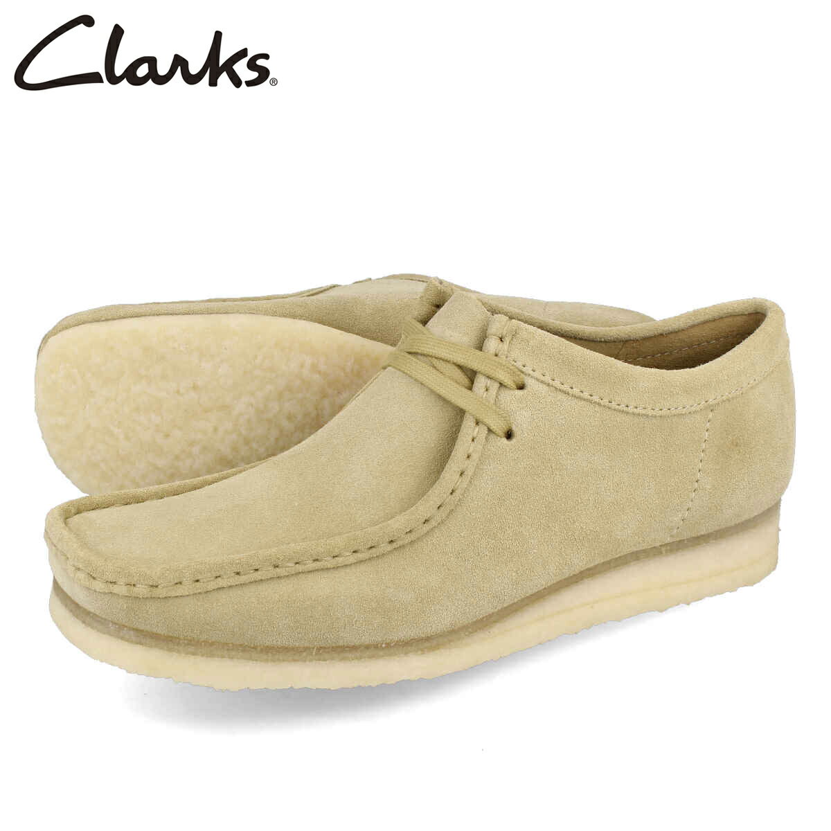  15時迄のご注文で即日発送可 CLARKS WALLABEE クラークス ワラビー メンズ カジュアル シューズ モカシン MAPLE SUEDE メープル スエード 26155515