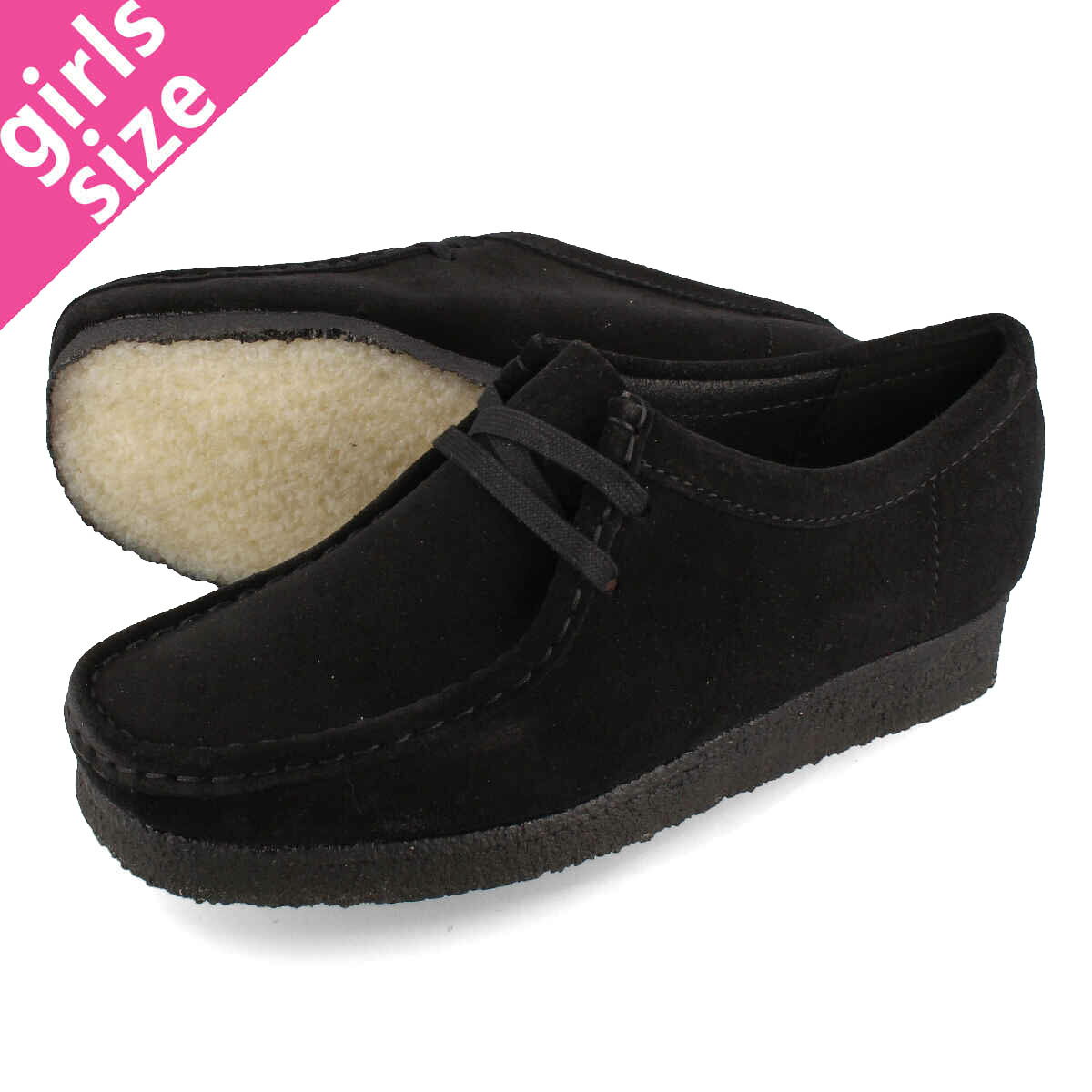 yvCX_Ez 15̂ő CLARKS WALLABEE W's N[NX r[ EBY fB[X JWA V[Y JV u[c BLACK SUEDE ubN XG[h 26155522