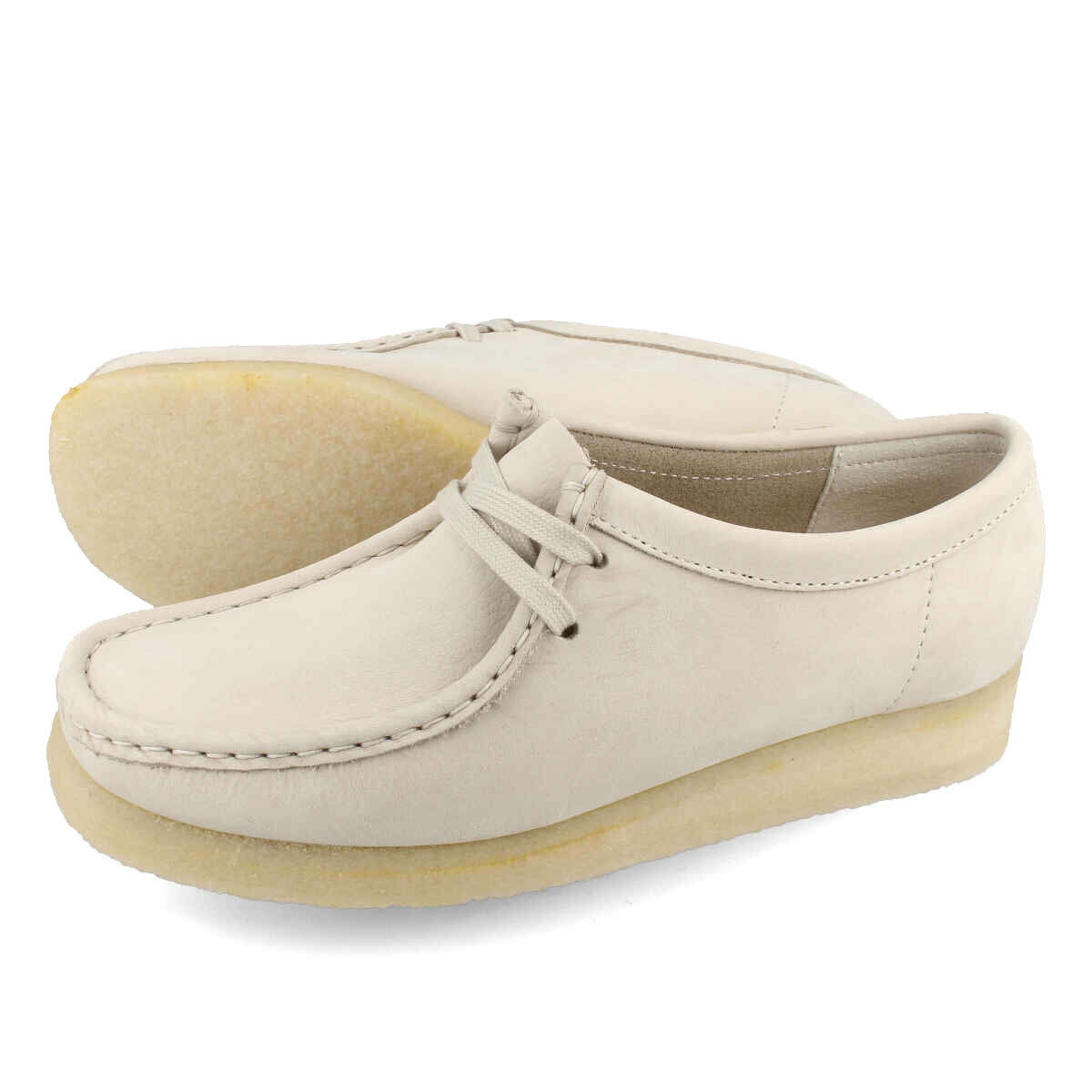 yvCX_Ez 15̂ő CLARKS WALLABEE W's N[NX r[ EBY fB[X JWA V[Y JV u[c WHITE NUBUCK zCg kobN 26165560