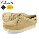 15時までのご注文で即日発送 CLARKS WALLABEE GTX W's クラークス ワラビー ゴアテックス ウィメンズ レディース モカシン デッキシューズ MAPLE SUEDE ベージュ 26169025